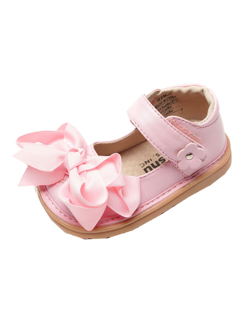 Mooshu Trainers Little Girls Pink Ready Set Mary Jane Squeaky Shoes 5-9 Toddler - SophiasStyle.com